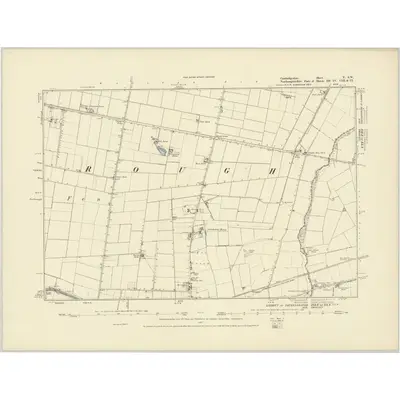 1885 Map of Cambridgeshire V.SW, 1887 Print