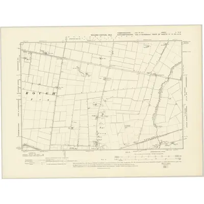 1899 Map of Cambridgeshire V.SW, 1903 Print
