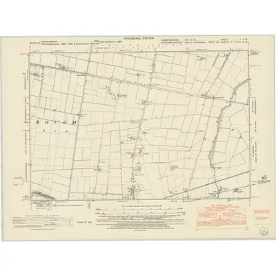 1950 Map of Cambridgeshire V.SW, 1952 Print