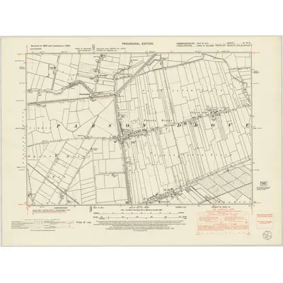 1950 Map of Cambridgeshire VI.NE, 1952 Print