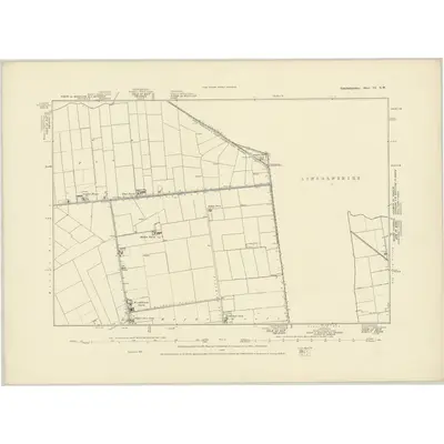 1886 Map of Cambridgeshire VI.NW, 1887 Print