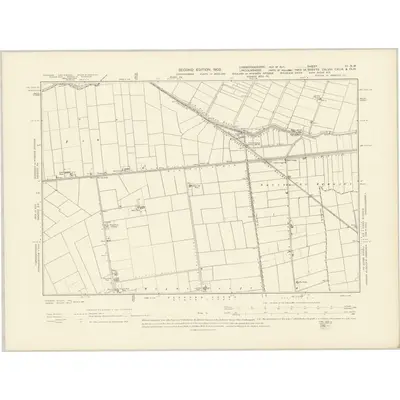 1900 Map of Cambridgeshire VI.NW, 1903 Print