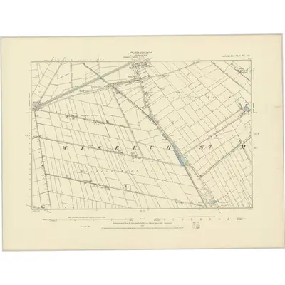 1886 Map of Cambridgeshire VI.SE, 1887 Print