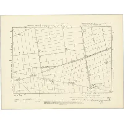 1900 Map of Cambridgeshire VI.SW, 1903 Print