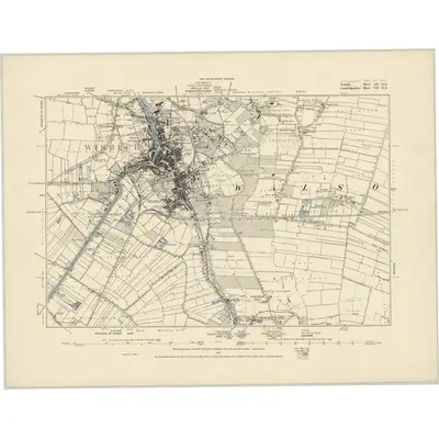 1886 Map of Cambridgeshire VII.NE, 1887 Print