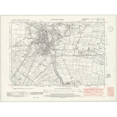 1938 Map of Cambridgeshire VII.NE, 1946 Print