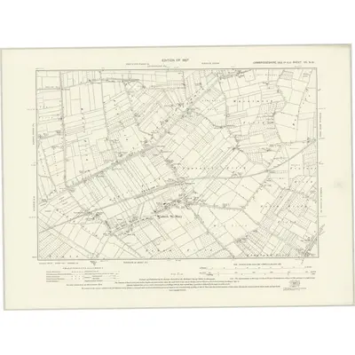 1925 Map of Cambridgeshire VII.NW, 1927 Print