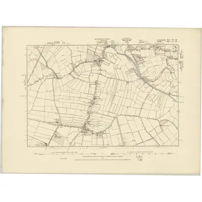 1886 Map of Cambridgeshire VII.SE, 1887 Print