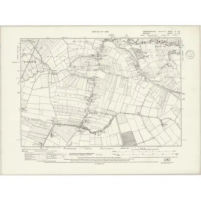 1925 Map of Cambridgeshire VII.SE, 1936 Print