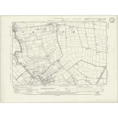 1925 Map of Cambridgeshire VIII.SW, 1933 Print