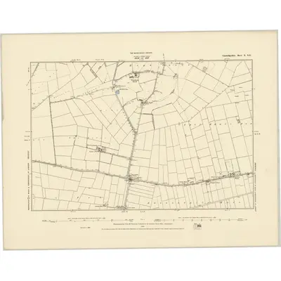 1886 Map of Cambridgeshire X.NE