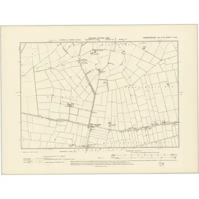 1899 Map of Cambridgeshire X.NE, 1903 Print