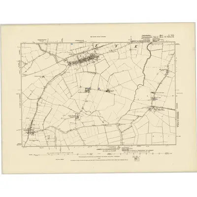 1885 Map of Cambridgeshire X.NW, 1887 Print
