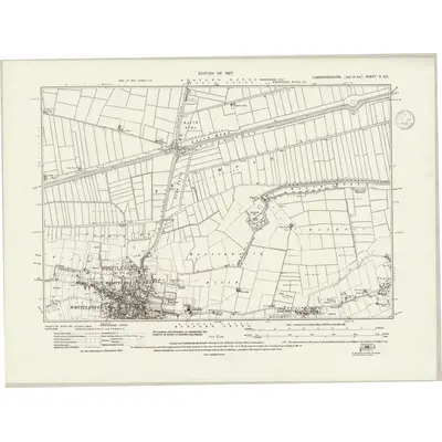 1924 Map of Cambridgeshire X.SE, 1936 Print