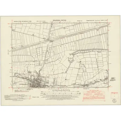 1950 Map of Cambridgeshire X.SE, 1952 Print