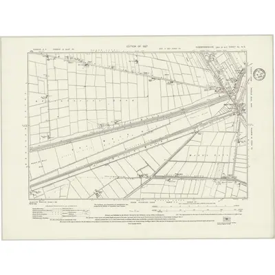 1925 Map of Cambridgeshire XI.NE, 1935 Print