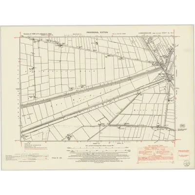 1950 Map of Cambridgeshire XI.NE, 1952 Print