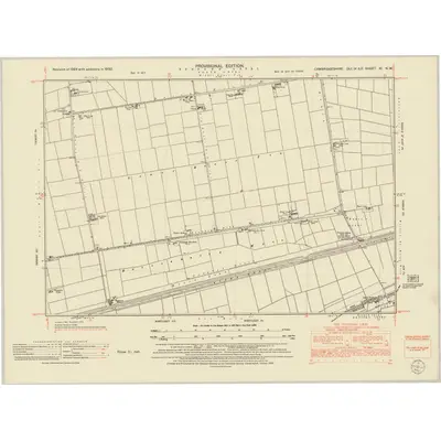 1950 Map of Cambridgeshire XI.NW, 1952 Print