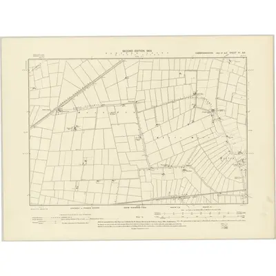 1900 Map of Cambridgeshire XI.SE, 1903 Print