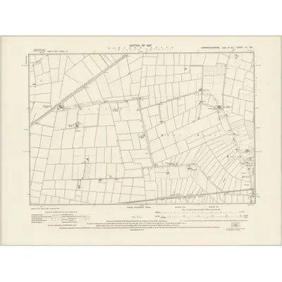 1925 Map of Cambridgeshire XI.SE, 1927 Print