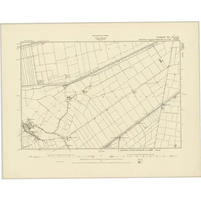 1886 Map of Cambridgeshire XI.SW, 1887 Print