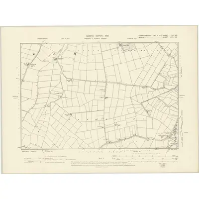 1900 Map of Cambridgeshire XII.NE, 1903 Print