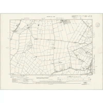 1925 Map of Cambridgeshire XII.NE, 1939 Print