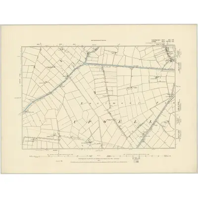1886 Map of Cambridgeshire XII.SE, 1887 Print