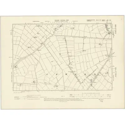 1900 Map of Cambridgeshire XII.SE, 1903 Print