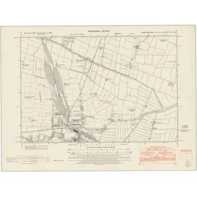 1950 Map of Cambridgeshire XII.SW, 1952 Print