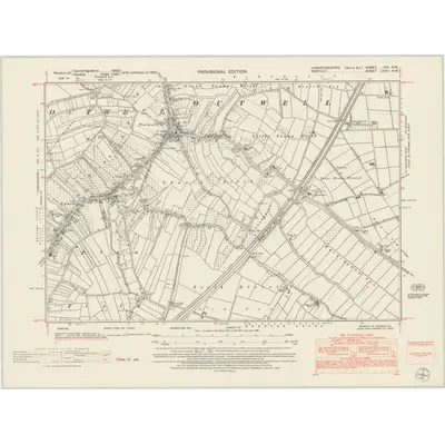 1950 Map of Cambridgeshire XIII.NW, 1953 Print