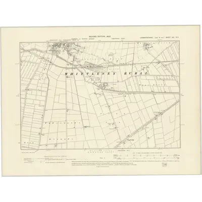 1900 Map of Cambridgeshire XIV.NE, 1903 Print