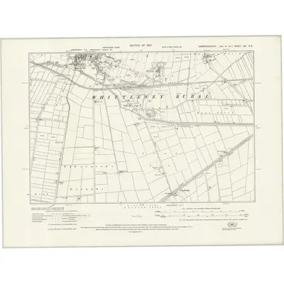 1924 Map of Cambridgeshire XIV.NE, 1927 Print