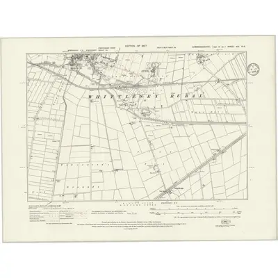 1924 Map of Cambridgeshire XIV.NE, 1935 Print