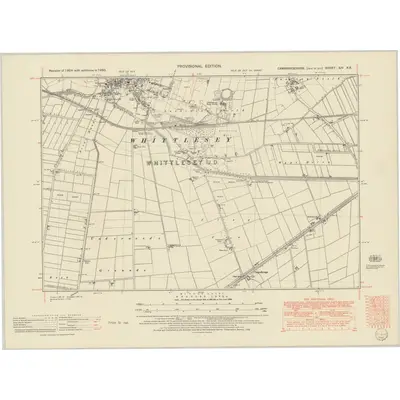 1950 Map of Cambridgeshire XIV.NE, 1952 Print