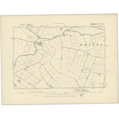 1886 Map of Cambridgeshire XIV.NW, 1887 Print