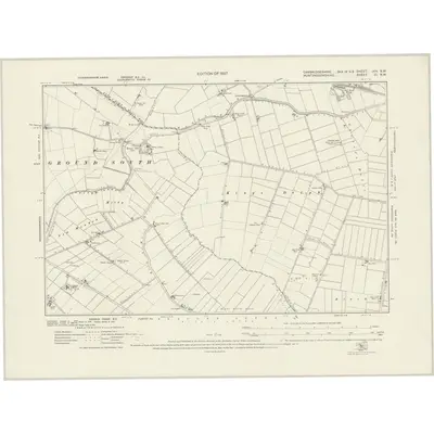 1924 Map of Cambridgeshire XIV.NW, 1927 Print