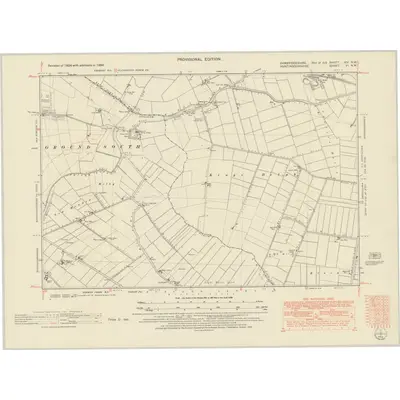 1950 Map of Cambridgeshire XIV.NW, 1951 Print