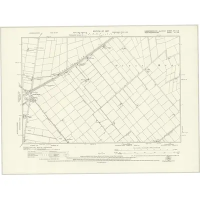 1924 Map of Cambridgeshire XIV.SE, 1927 Print