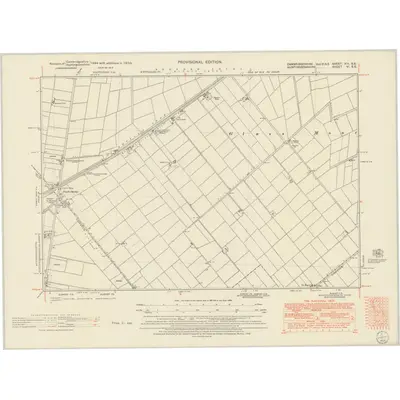 1950 Map of Cambridgeshire XIV.SE, 1952 Print