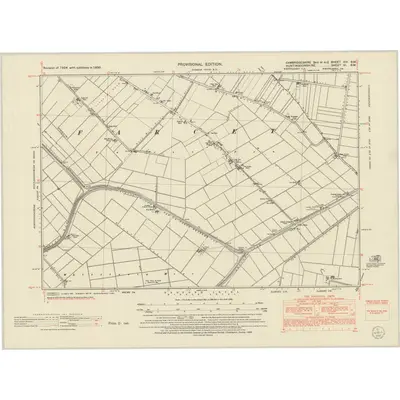 1950 Map of Cambridgeshire XIV.SW, 1952 Print