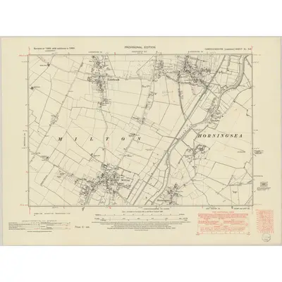 1950 Map of Cambridgeshire XL.NE, 1952 Print
