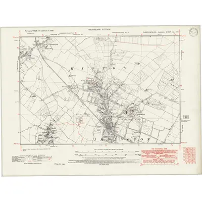 1938 Map of Cambridgeshire XL.NW, 1946 Print