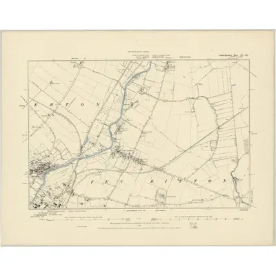 1886 Map of Cambridgeshire XL.SE