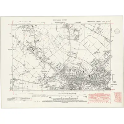 1938 Map of Cambridgeshire XL.SW, 1946 Print