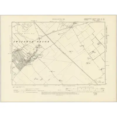 1901 Map of Cambridgeshire XLI.NE, 1903 Print