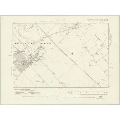1925 Map of Cambridgeshire XLI.NE, 1927 Print