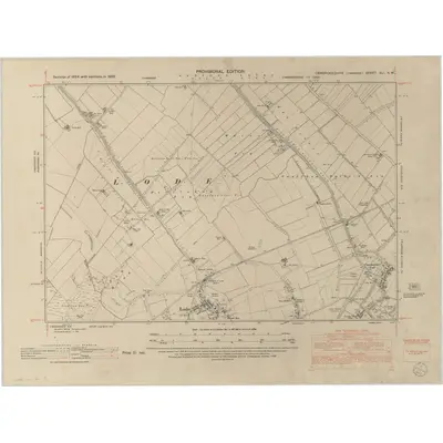 1950 Map of Cambridgeshire XLI.NW, 1952 Print