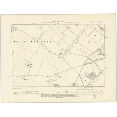 1901 Map of Cambridgeshire XLI.SE, 1903 Print
