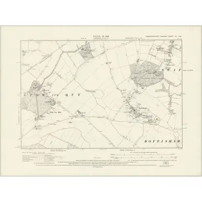 1924 Map of Cambridgeshire XLI.SW, 1926 Print